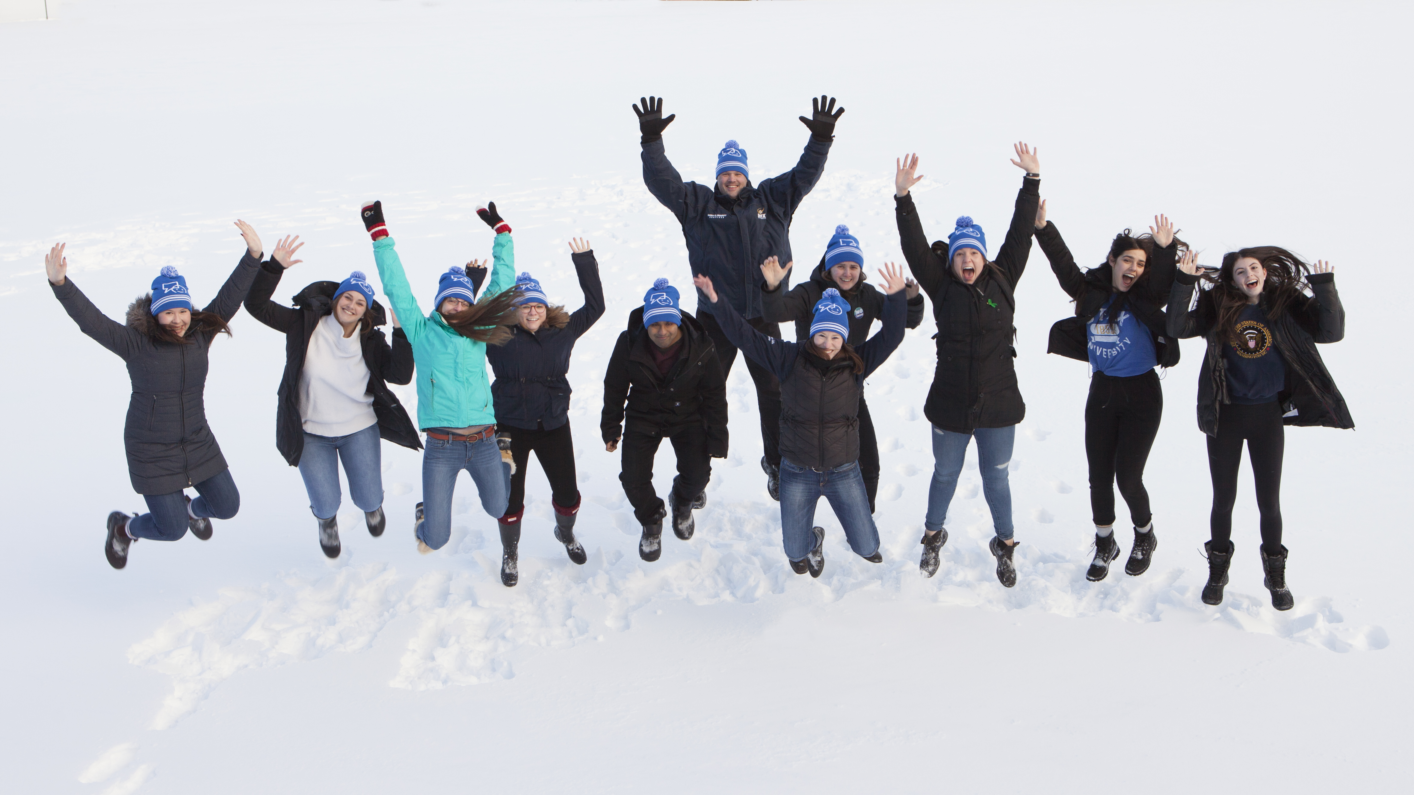 StFX students join together for a group photo