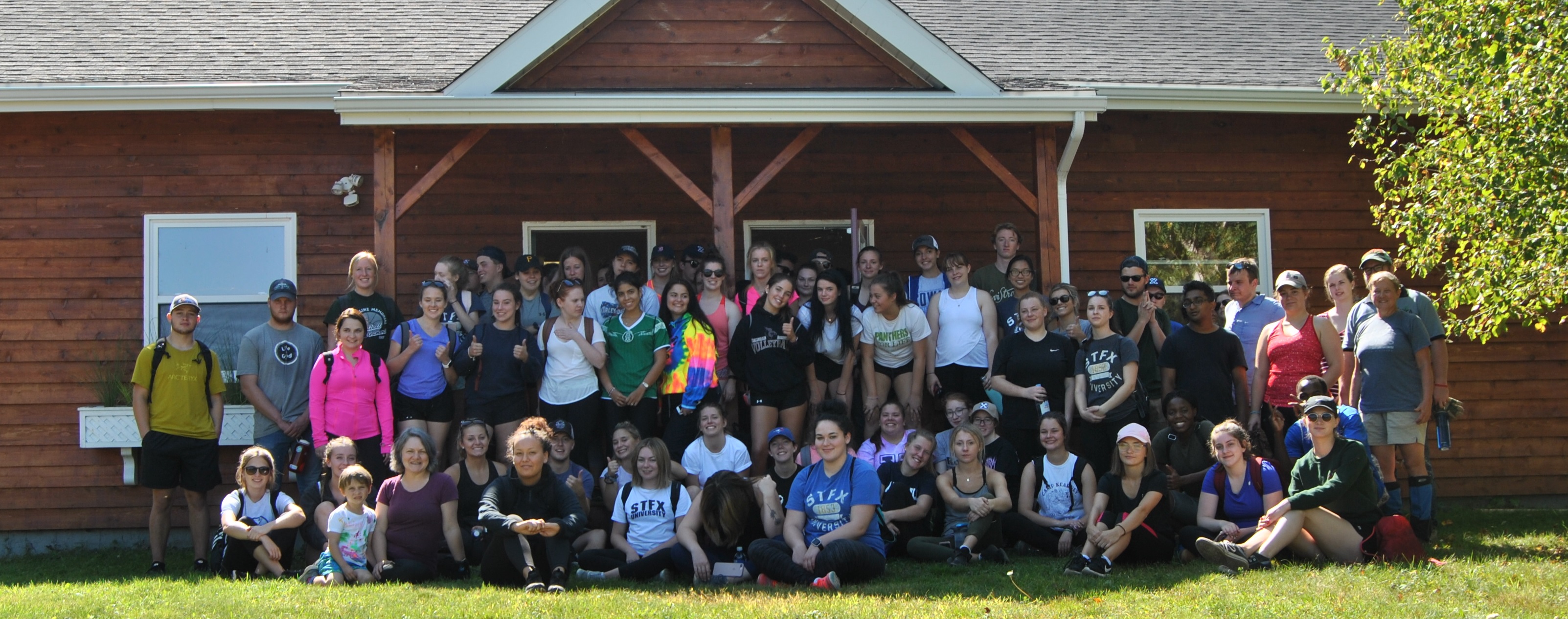 Service learning health students take a group photo