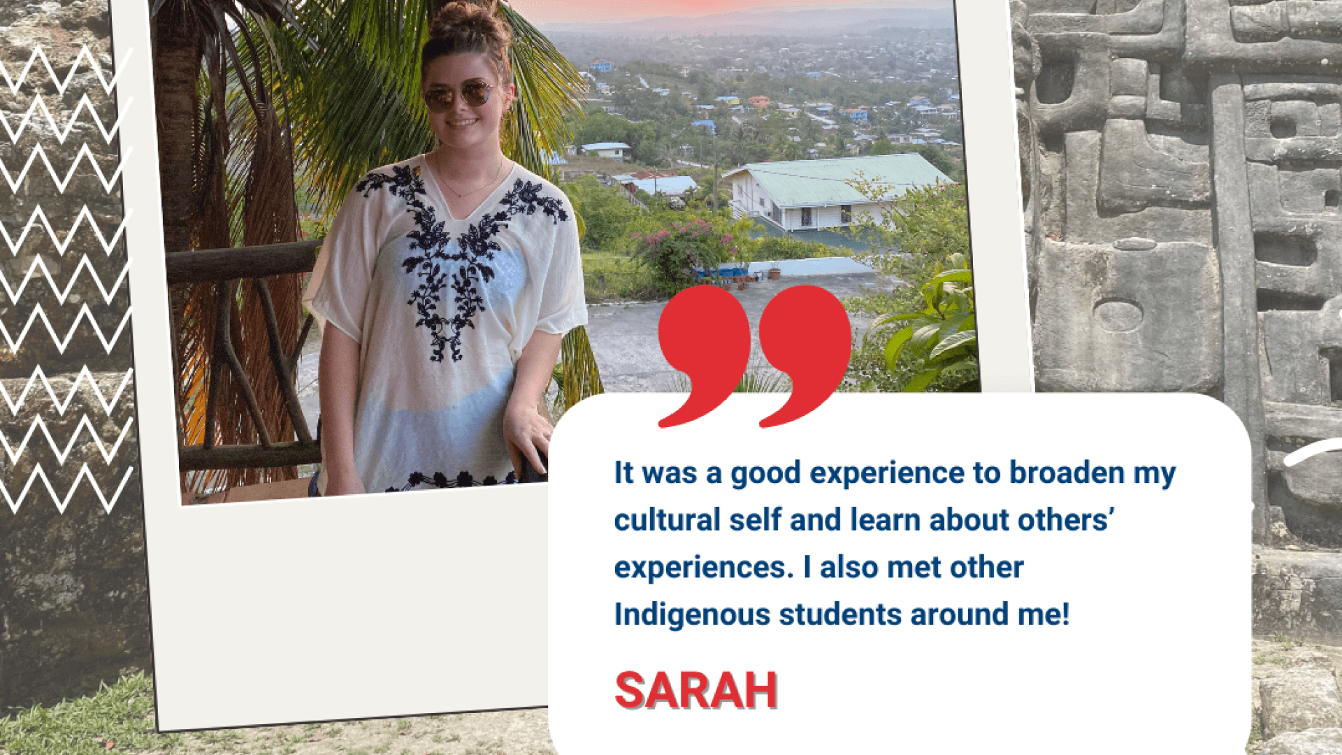 Belize Testimonial - quote from Sarah