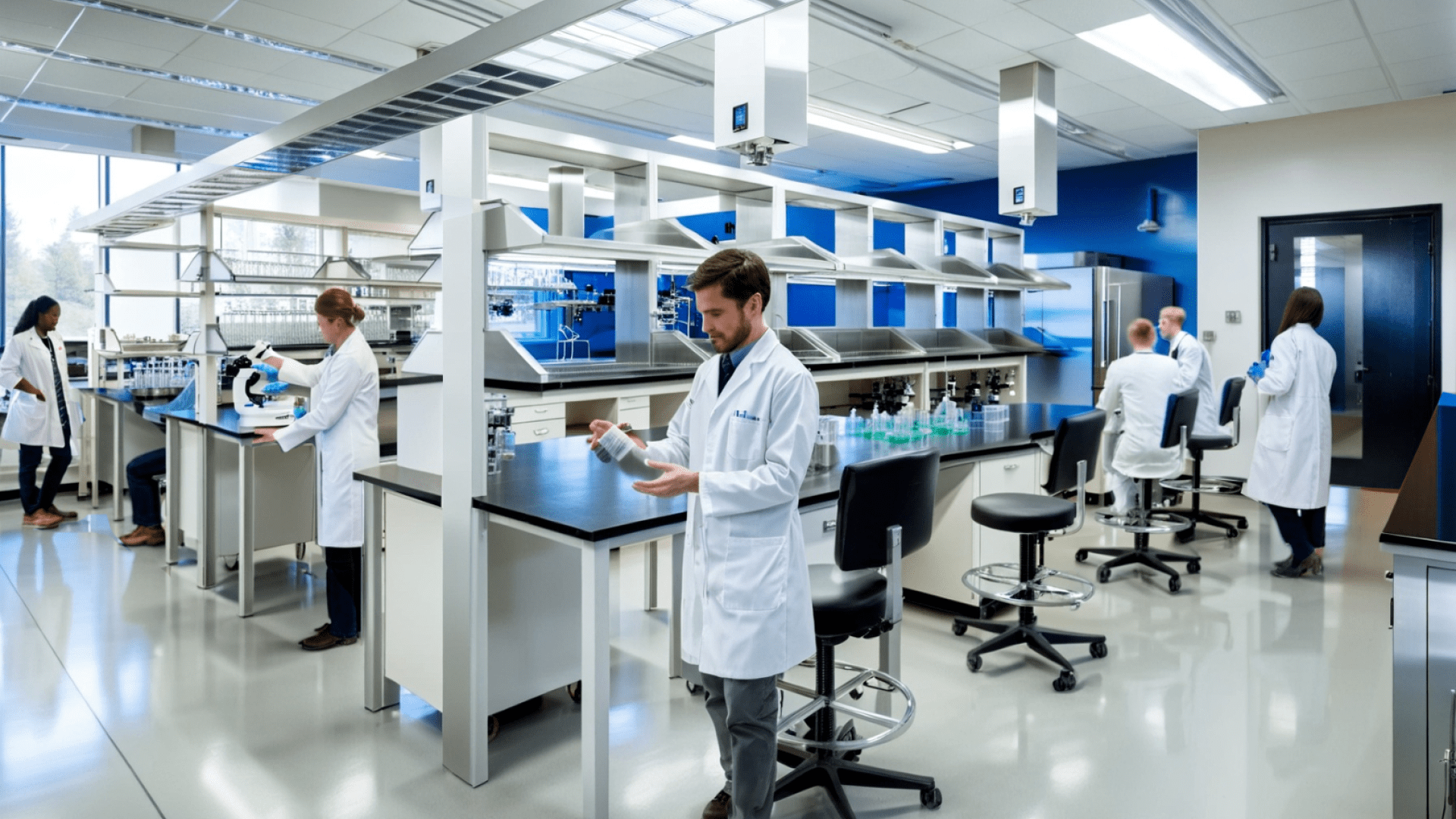 Rendering of laboratory at Victor Phillip Dahdaleh Hall