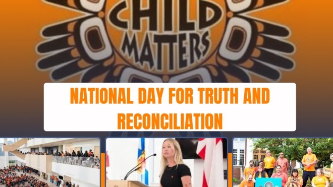 This image contains information regarding the National Day for Truth and Reconciliation Ceremony.