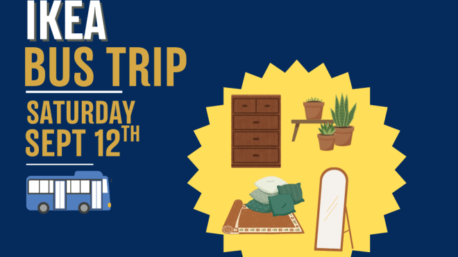 This image contains information of the IKEA Bus Trip on September 12th.