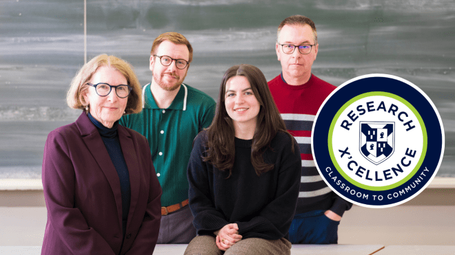 Dr. Margo Watt, Dr. Chris Lively, Abby Jessome and Sgt. Warren McBeath
