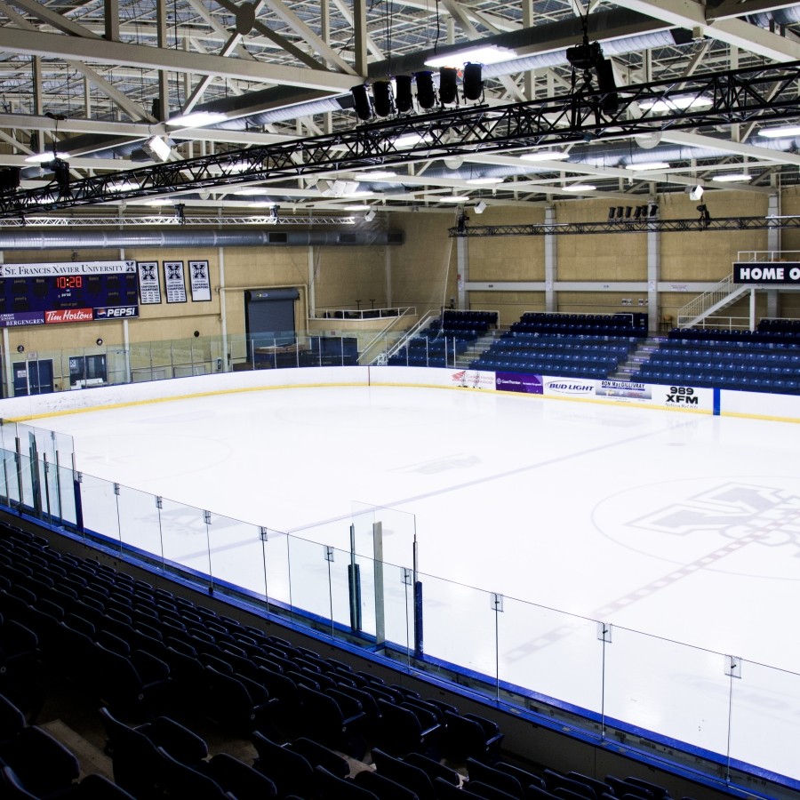Inside view of the ice hockey arena