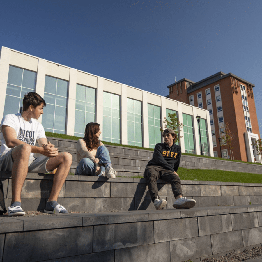 Students on Mulroney Steps