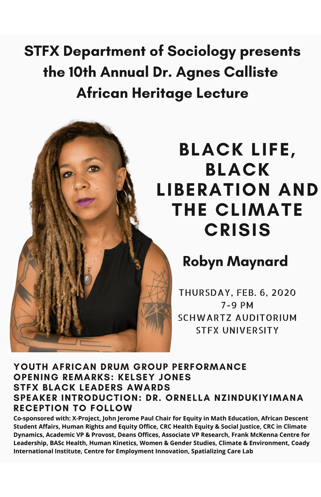 2020 Calliste Lecture Poster