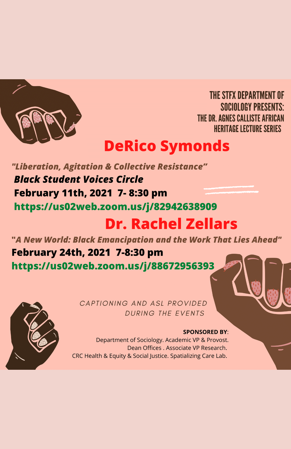 2021 Calliste Program Poster