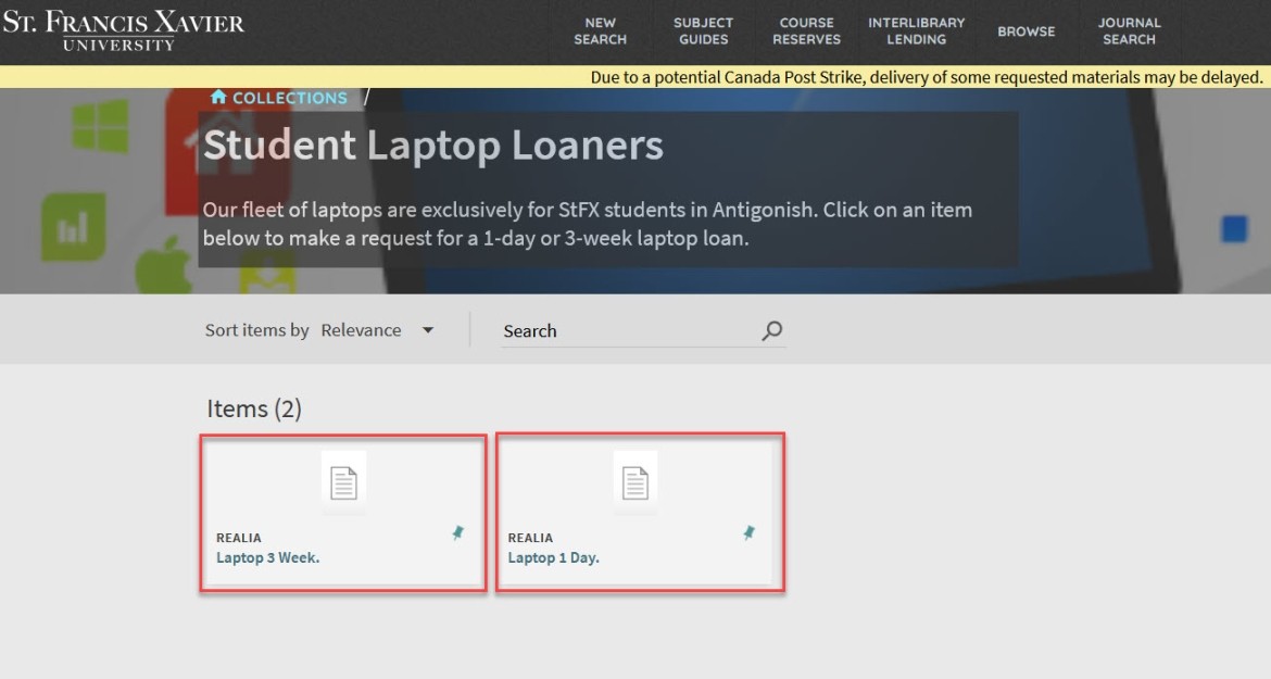 Highlighted laptop lending options
