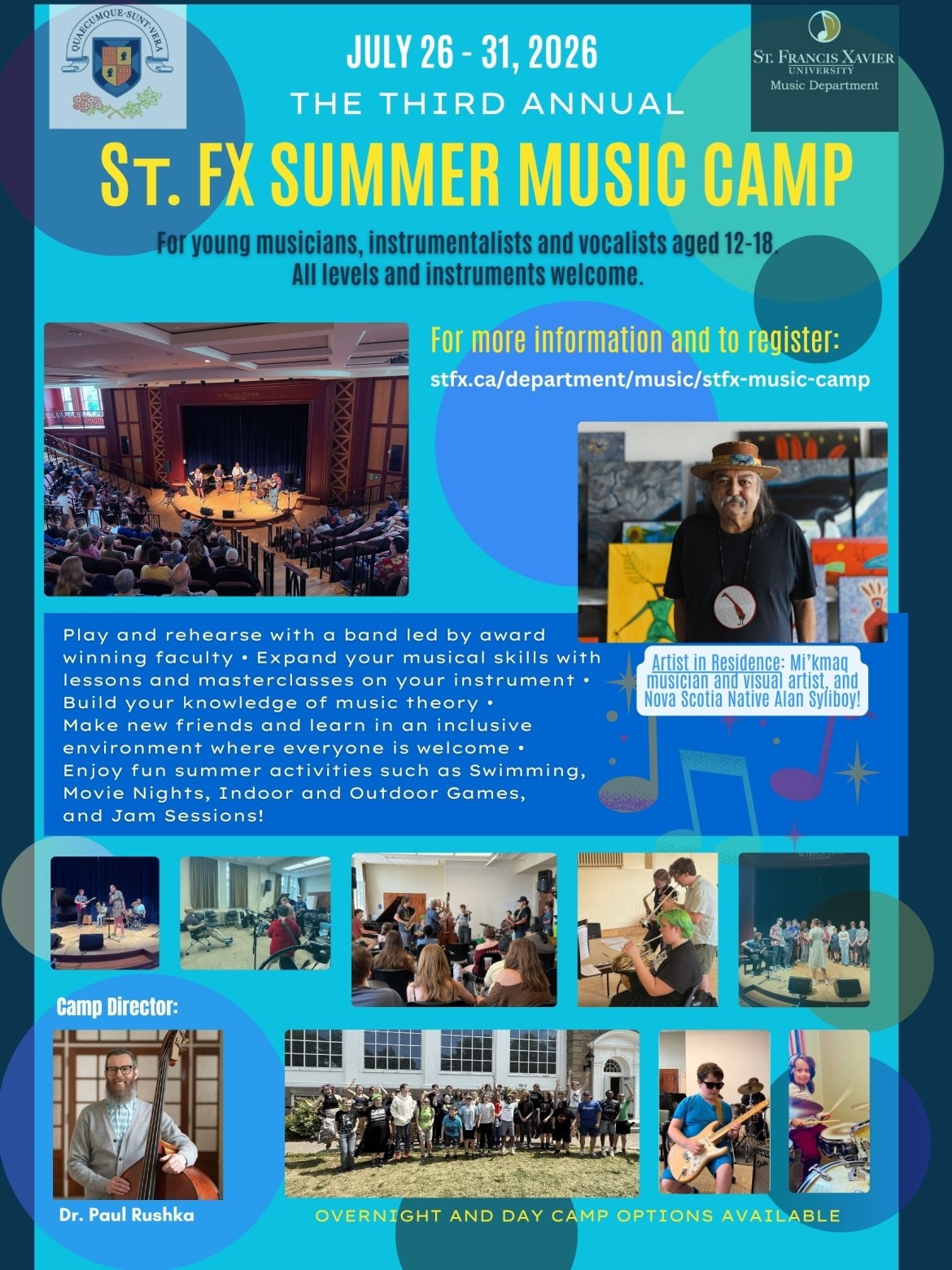 Third Annual StFX Summer Music Camp (July 26-31, 2026)