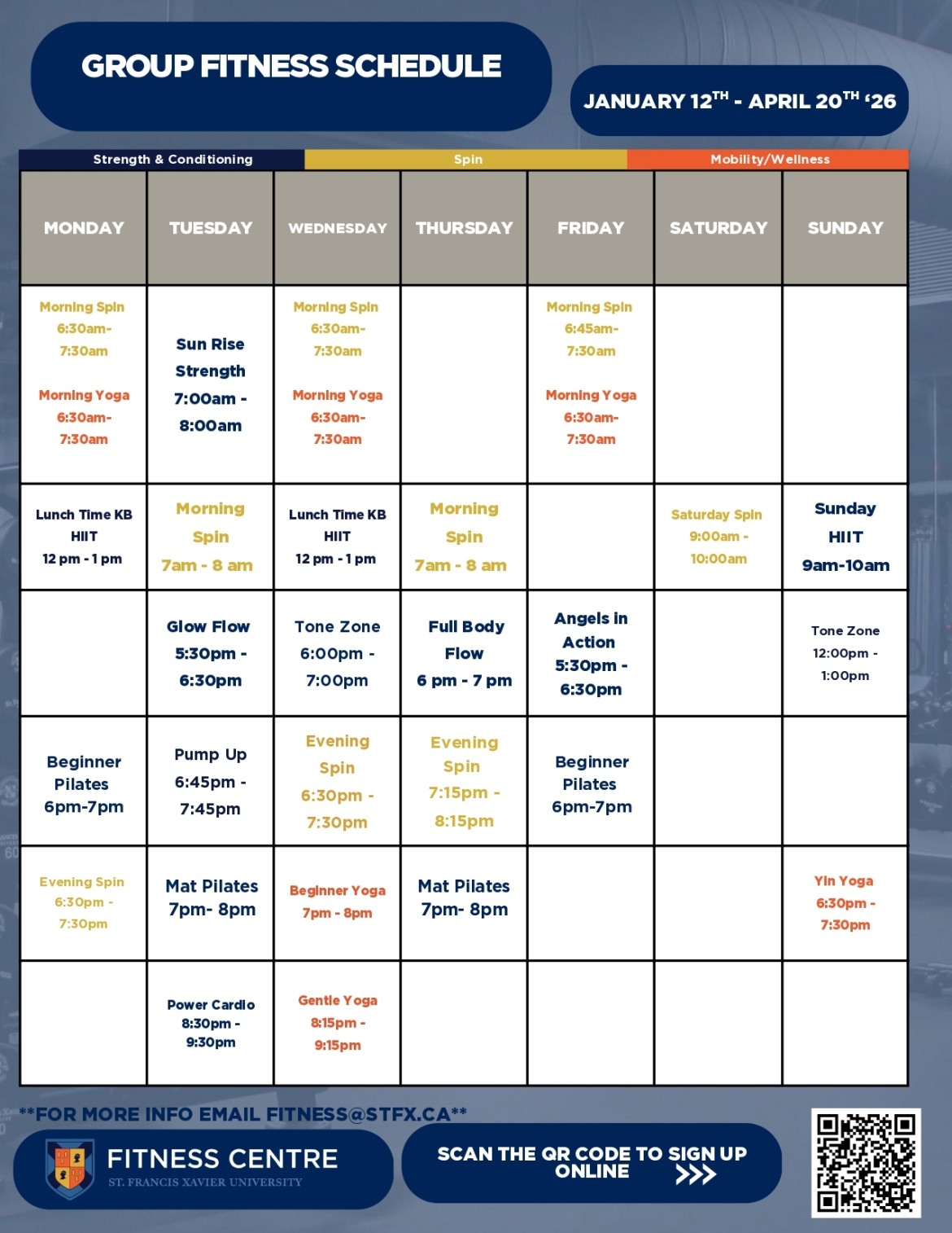 Group Fitness Schedule