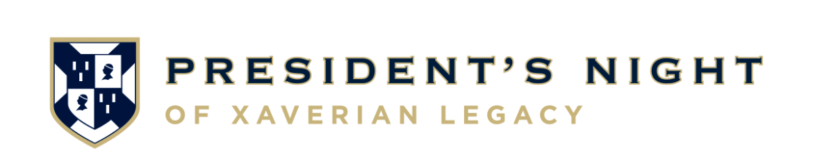 Promotional graphic for the President's Night for Xaverian Legacy event.
