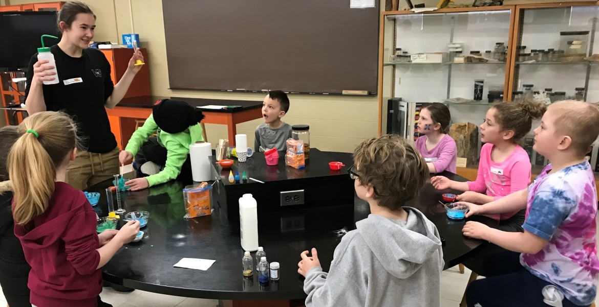 Teacher With Students at the Lab