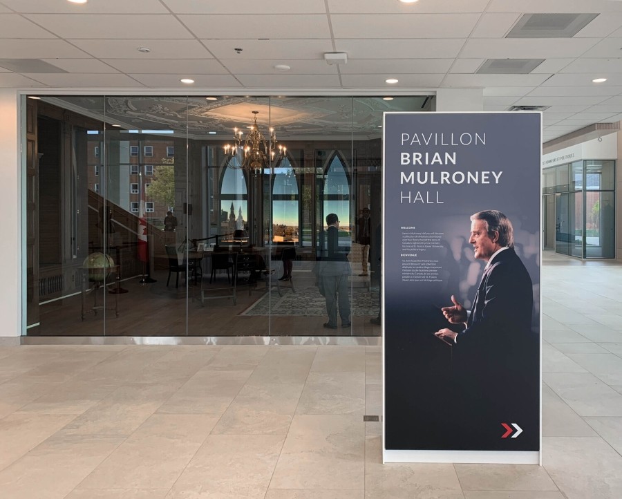 View at entrance to the Mulroney Hall