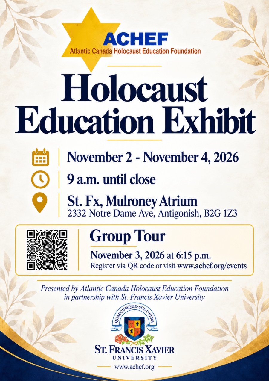 This image contains information on the event Holocaust Education Exhibit
