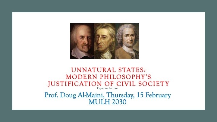 Capstone Lecture on the State of Nature and Civil Society
