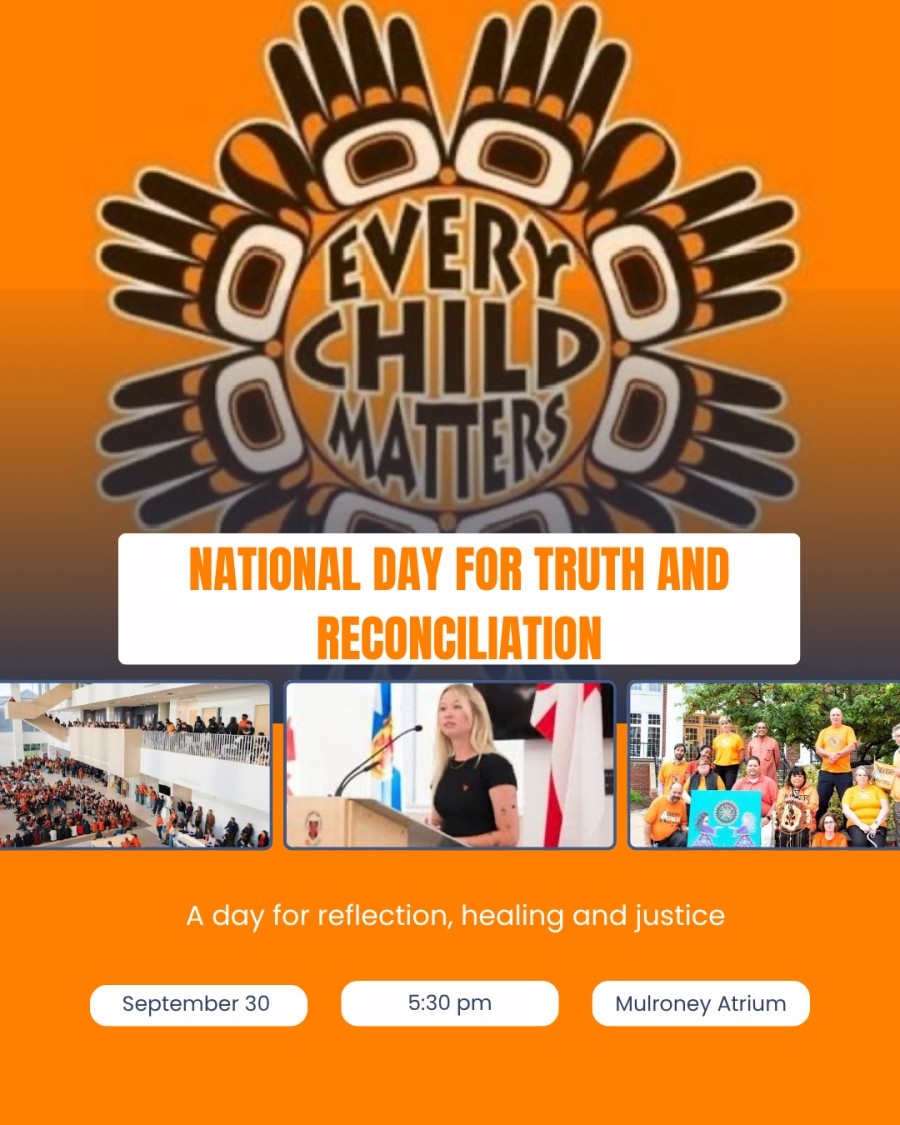 This image contains information regarding the National Day for Truth and Reconciliation Ceremony.