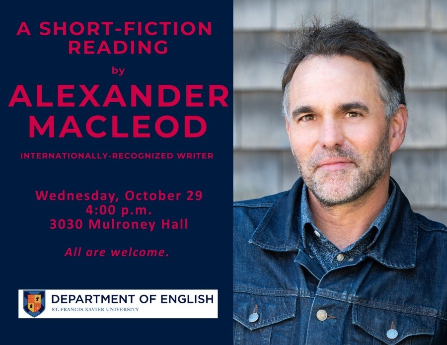 Dr. Alexander MacLeod - Oct. 29 @ 4pm in MULH 3030