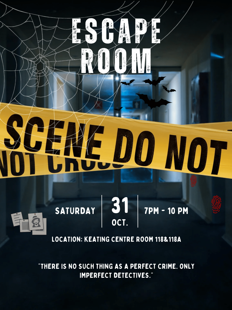 The image contains the details of the event StFX Escape Room