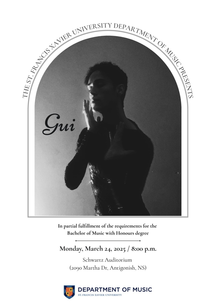 Gui Fonseca Grad Recital - March 24 @ 8pm in the Schwartz Auditorium