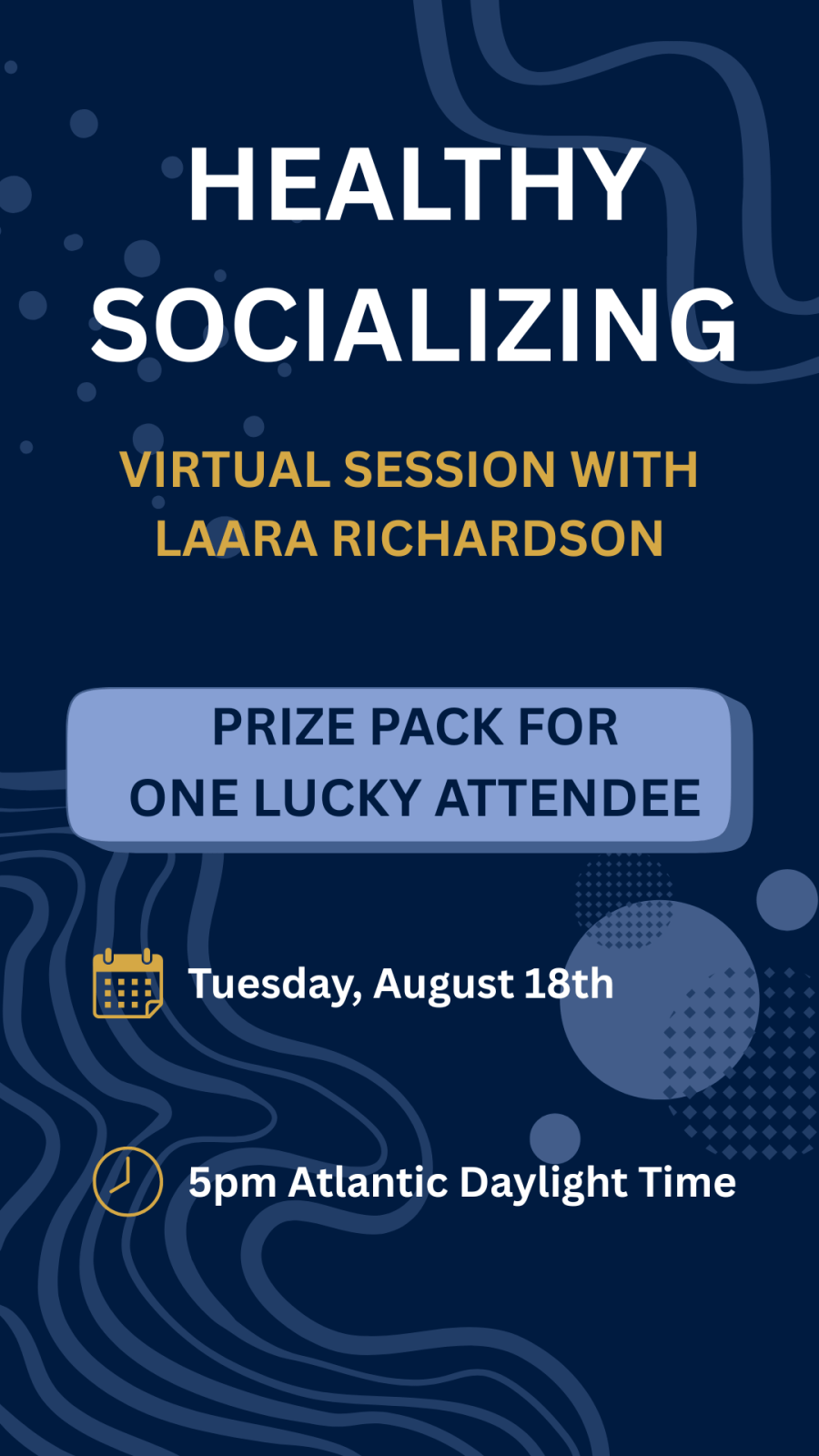 Healthy Socializing - Live at X Module Session graphic