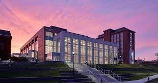 View of the Mulroney Building at night