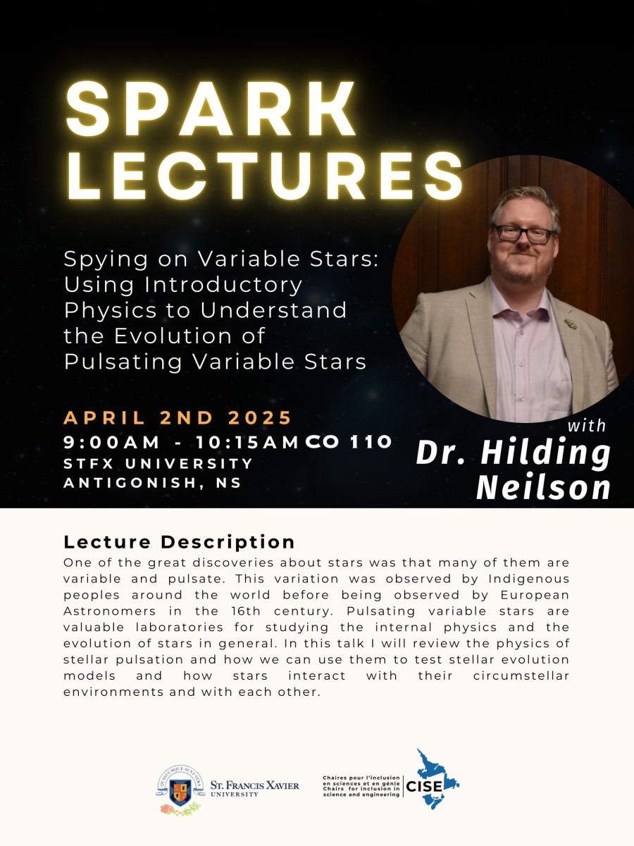 SPARK Lecture: Apr. 2, 9 am CO110