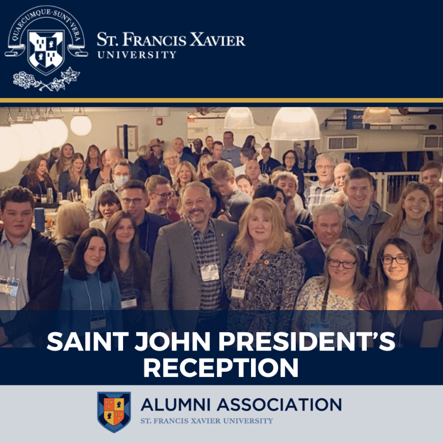 Promotional graphic for Saint John President's Reception