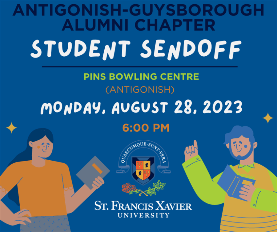 Poster for Antigonish Alumni Student Sendoff