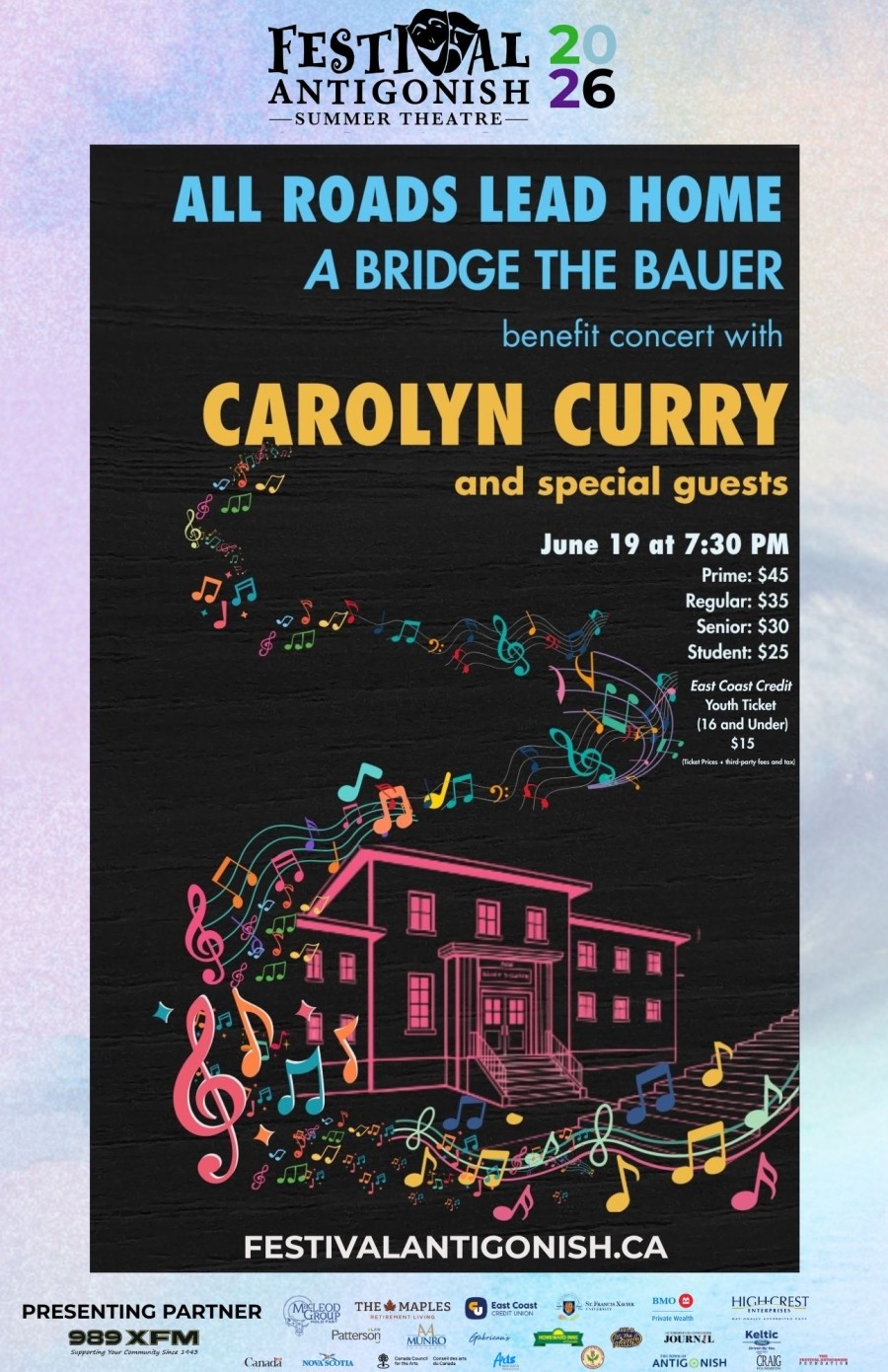 Poster: All Roads Lead Home with Carolyn Curry and Special Guests