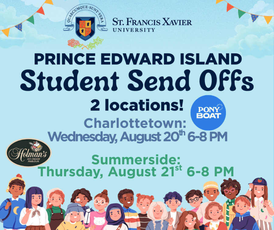 PEI Student Send Offs poster for both Charlottetown and Summerside