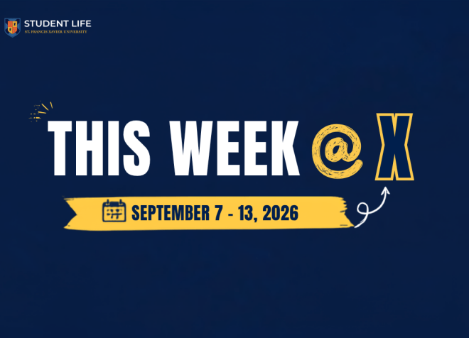This graphic contains the title This Week @ X