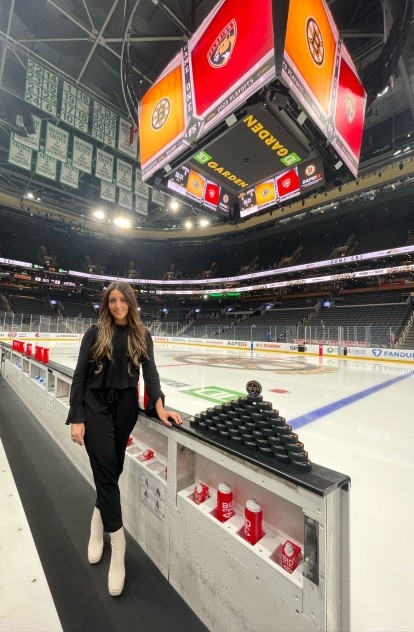 Laurenne Mercier with the Boston Bruins