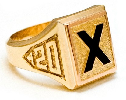 A gold X-Ring