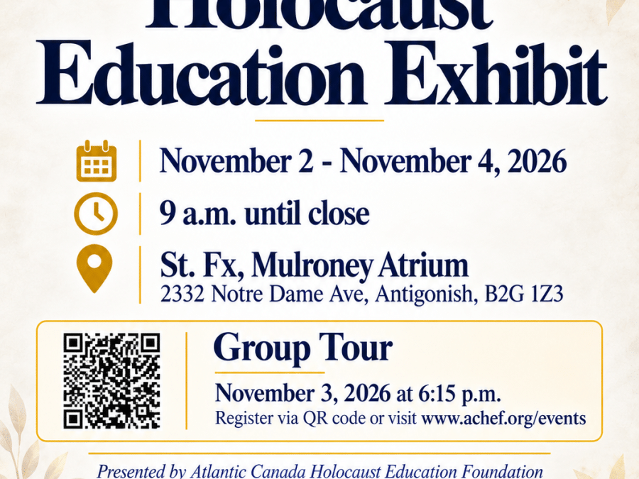 This image contains information on the event Holocaust Education Exhibit