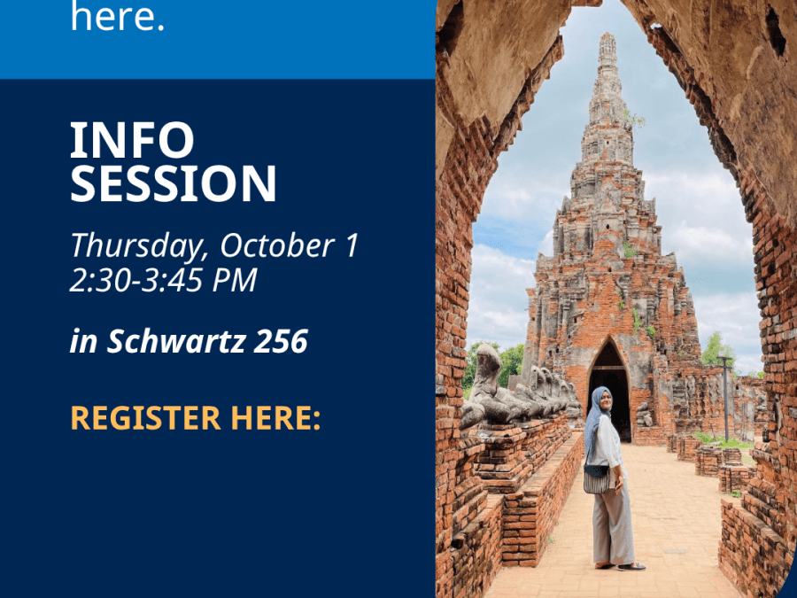a poster that outlines date, time and location for the Uvictoria MGB program